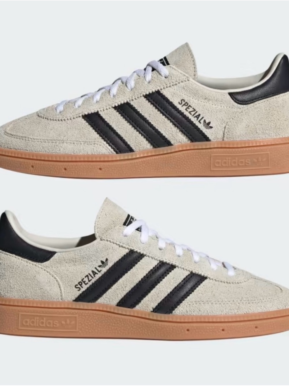 Adidas Spezial Suede Sneakers in Alumina/ Core Black/Cloud White